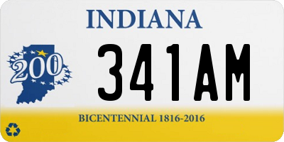 IN license plate 341AM
