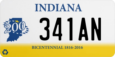 IN license plate 341AN