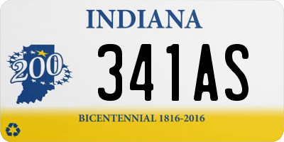 IN license plate 341AS