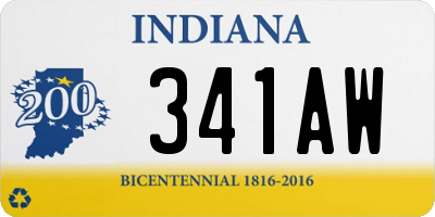 IN license plate 341AW