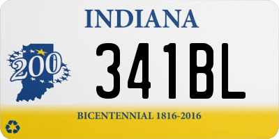 IN license plate 341BL