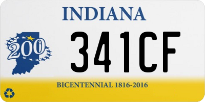 IN license plate 341CF