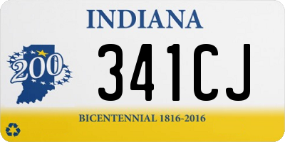 IN license plate 341CJ