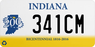 IN license plate 341CM