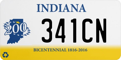 IN license plate 341CN