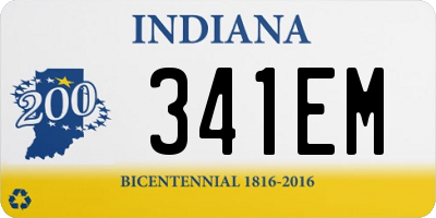 IN license plate 341EM
