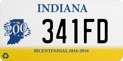 IN license plate 341FD