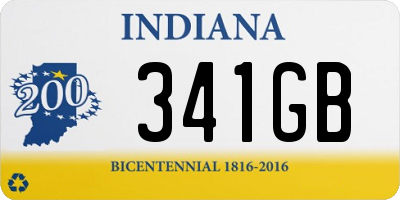 IN license plate 341GB