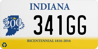 IN license plate 341GG