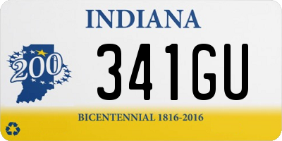 IN license plate 341GU