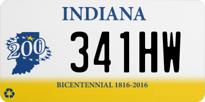 IN license plate 341HW