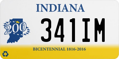 IN license plate 341IM