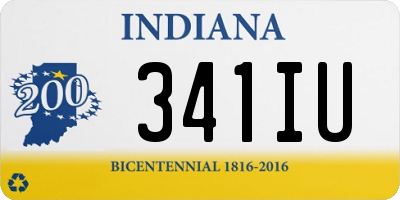 IN license plate 341IU