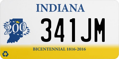 IN license plate 341JM