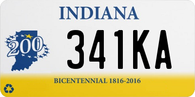 IN license plate 341KA