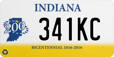 IN license plate 341KC