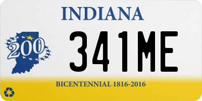 IN license plate 341ME