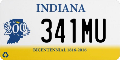 IN license plate 341MU