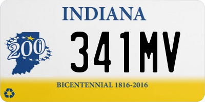 IN license plate 341MV