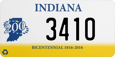 IN license plate 341O