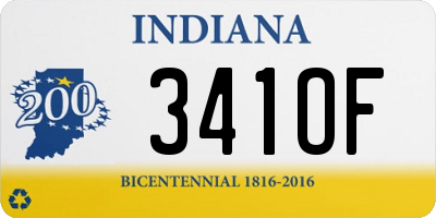 IN license plate 341OF