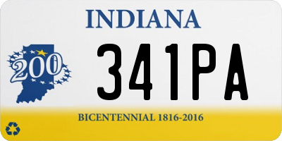 IN license plate 341PA