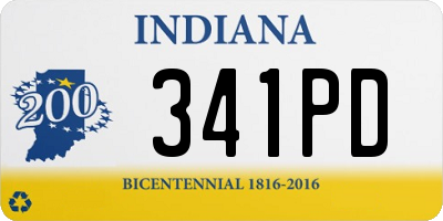 IN license plate 341PD