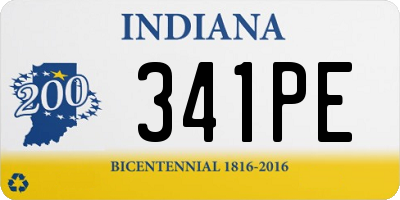 IN license plate 341PE