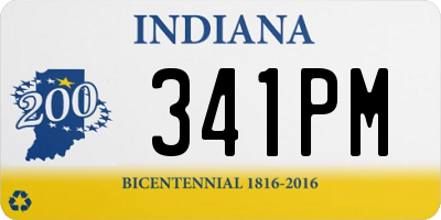 IN license plate 341PM