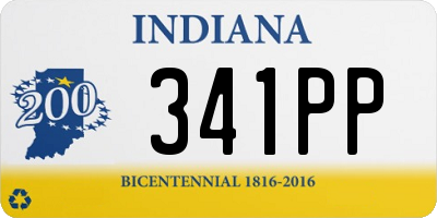 IN license plate 341PP