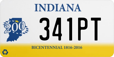 IN license plate 341PT