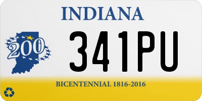 IN license plate 341PU