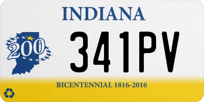 IN license plate 341PV