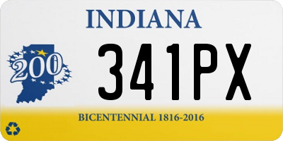 IN license plate 341PX