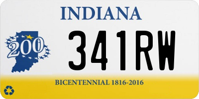 IN license plate 341RW