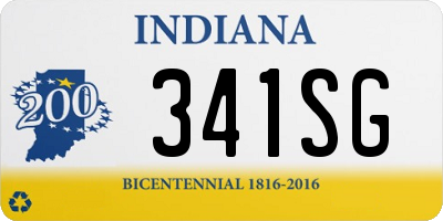 IN license plate 341SG