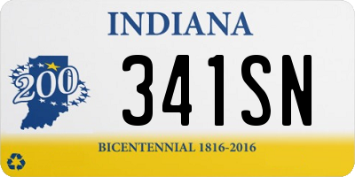 IN license plate 341SN