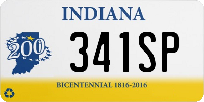 IN license plate 341SP