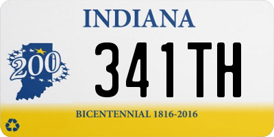 IN license plate 341TH