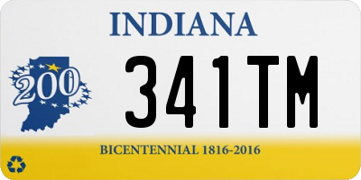 IN license plate 341TM