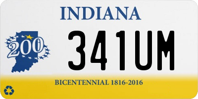 IN license plate 341UM