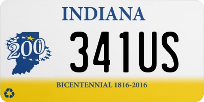 IN license plate 341US