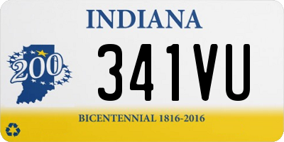 IN license plate 341VU