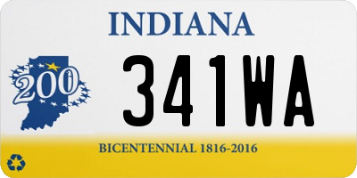 IN license plate 341WA