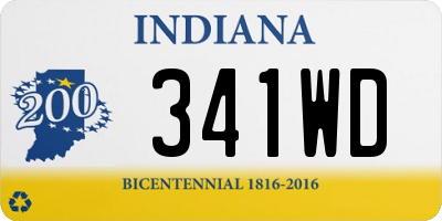 IN license plate 341WD