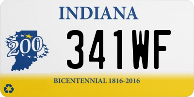 IN license plate 341WF