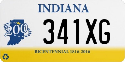 IN license plate 341XG