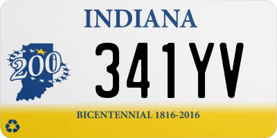 IN license plate 341YV