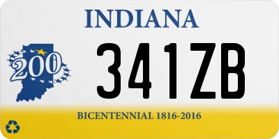 IN license plate 341ZB