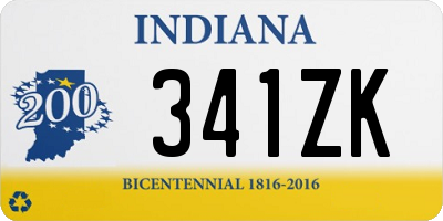 IN license plate 341ZK